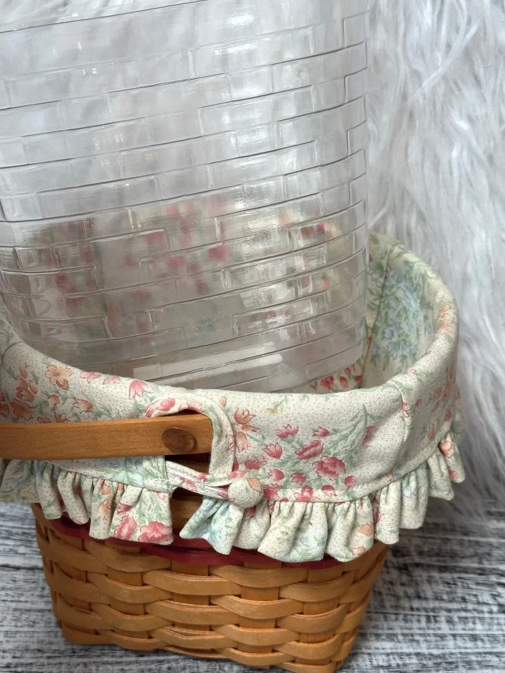 Longaberger 2003 Mother's Day Set Special Things Basket Set w/ Quilted Lid
